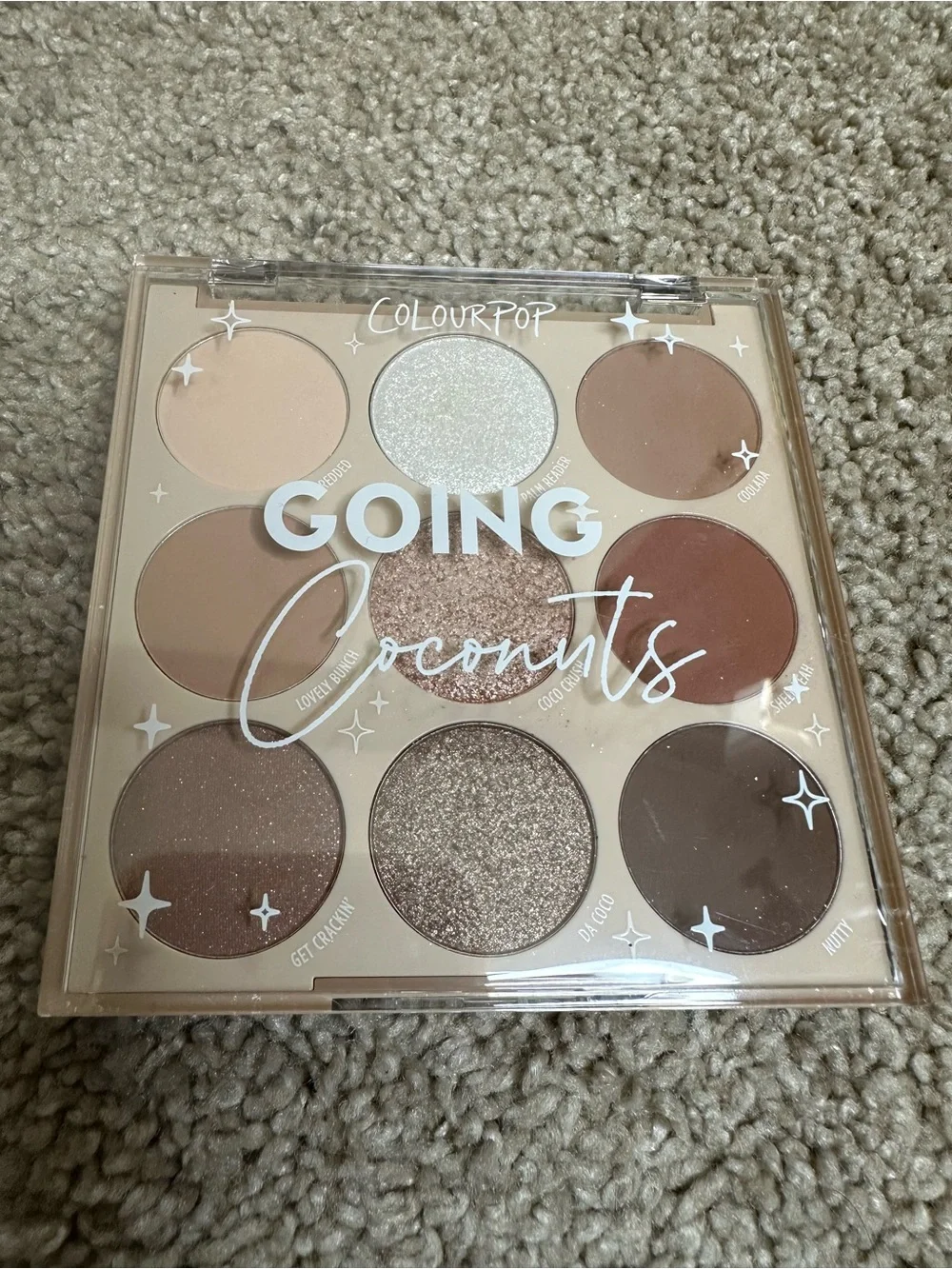 New Colourpop Going Coconuts 9-Count Nude Eyeshadow Pallet $14